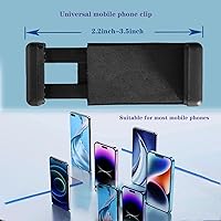 Vista 5 de Soporte de teléfono con abrazadera para micrófono, soporte de teléfono ajustable para micrófono, batería de música, con clip para iPhone 15