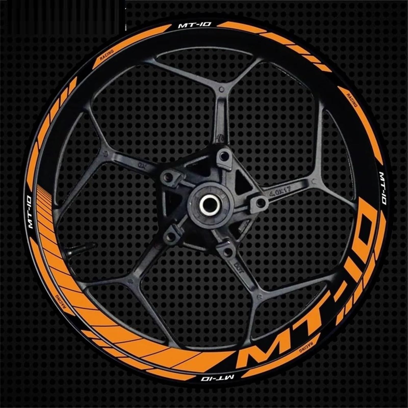 Motorcycle Accessories Wheel Stickers Reflective Decals Rims for Yamaha MT10 MT-10 Motorbike(Color1)