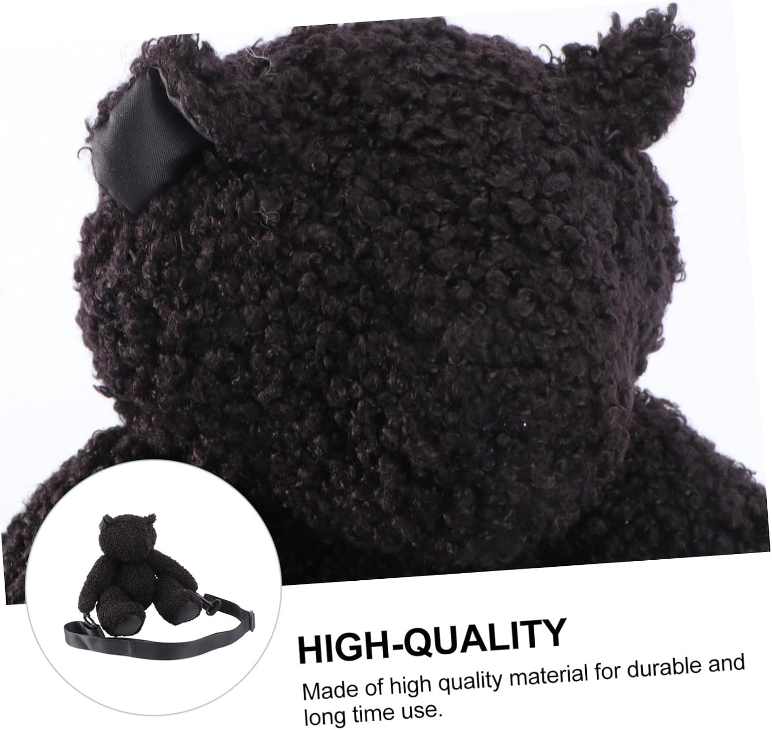 1pc Plush Bag Plush Bear Shoulder Bag Crossbody Purse Cotton Crossbody Bag Mini Toys Mini