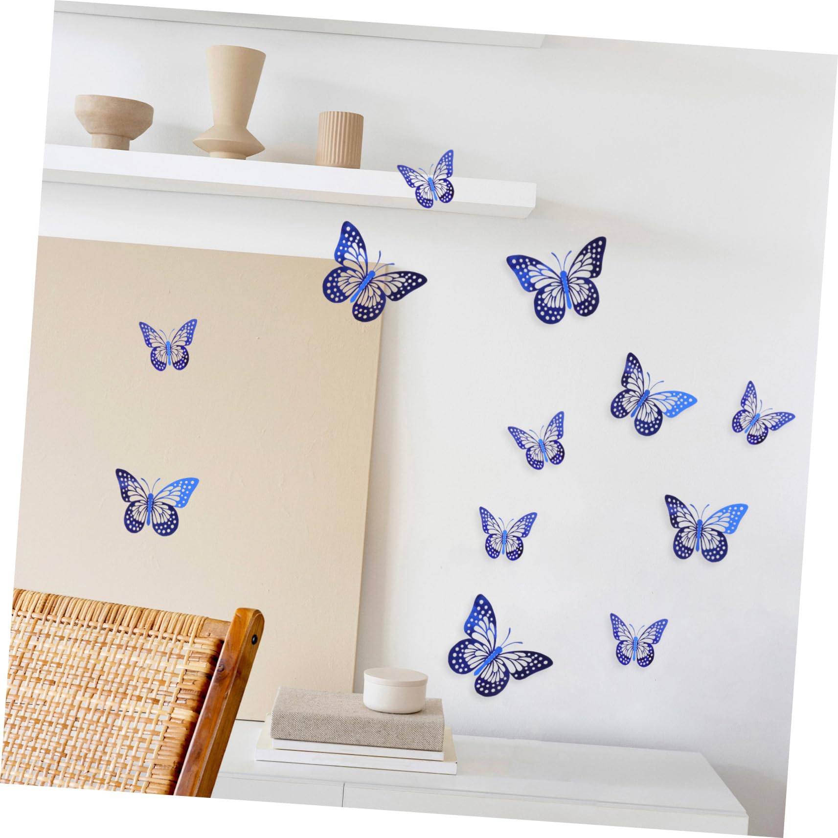 Uonlytech 300stücke Schmetterling Wandsticker Dekorative Aufkleber Für Schlafzimmer Hochzeiten Und Feste Hohles Design Für Kreative Wandgestaltungen Und Besondere Anlässe