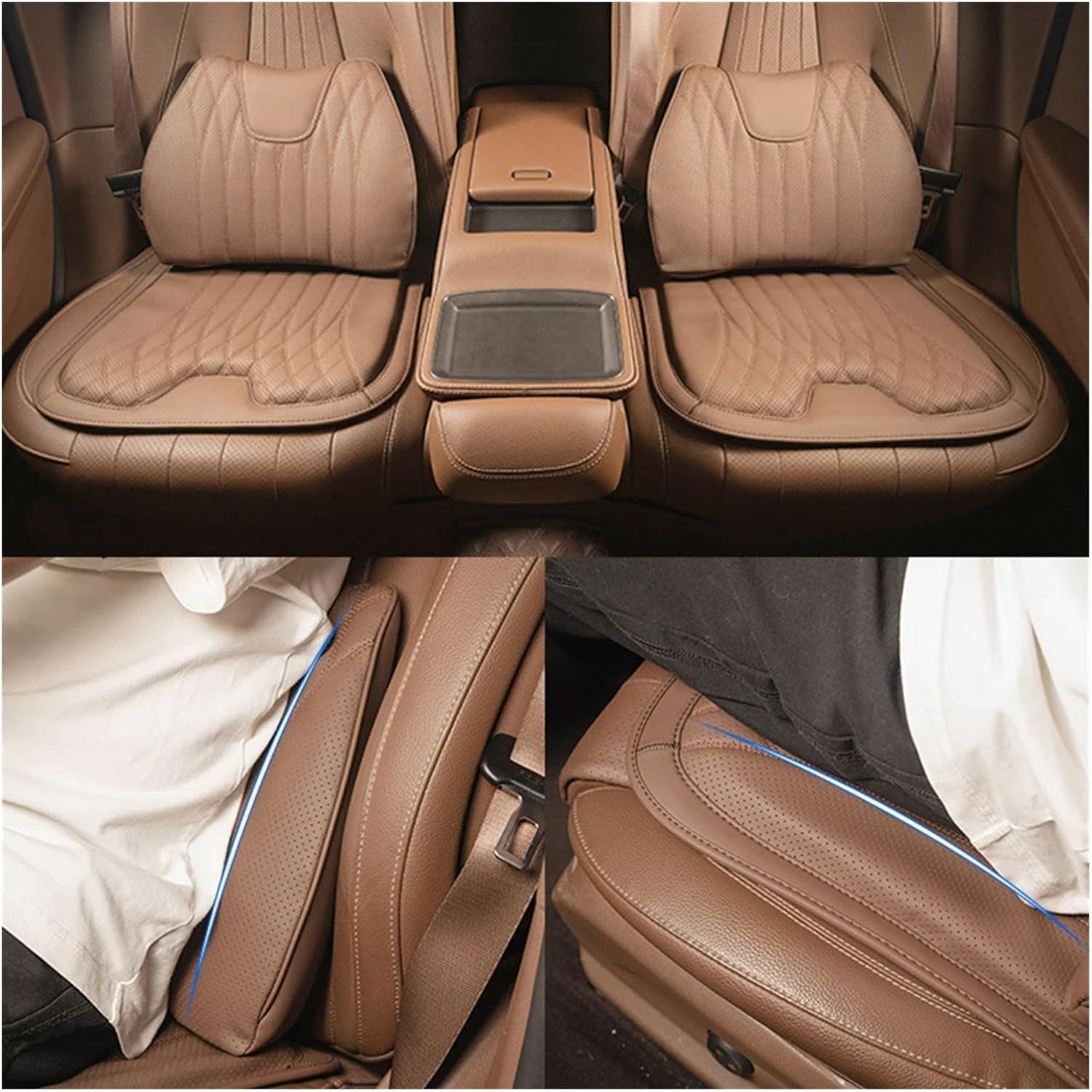 Car Seat Cushion for BMW All Model I3 I4 I8 X1 X2 X3 X4 X5 X5M X6 X7 Z4 Car Lumbar Support Pillow Auto Seat Waist Back Cushion (Color : Red B)