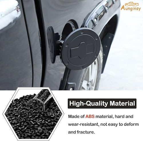 Miniatura 3 de Aunginsy Cubierta protectora para depósito de combustible de automóvil, accesorios compatibles con Toyota Tundra 2007-2021, cubierta de puerta de