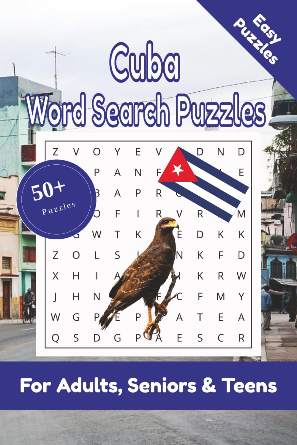 Cuba Word Search Puzzle: 50+ Puzzles Word Search Easy to Read about Cuba and More | 6x9 inches, 110 pages | Gift for Cuba, Countries & Traveling Lover
