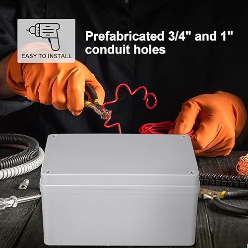 Miniatura 5 de Caja de conductos de plástico PS eléctrica IP65 impermeable a prueba de polvo para proteger cajas eléctricas, conductos y accesorios, gabinete