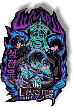 Solo Leveling Anime Car Sticker Sung Jin-Woo Vinyl Decal Shadow Monarch Holographic Waterproof Anime Car Accessories | Laptop Vinyl Sticker Accessories Solo