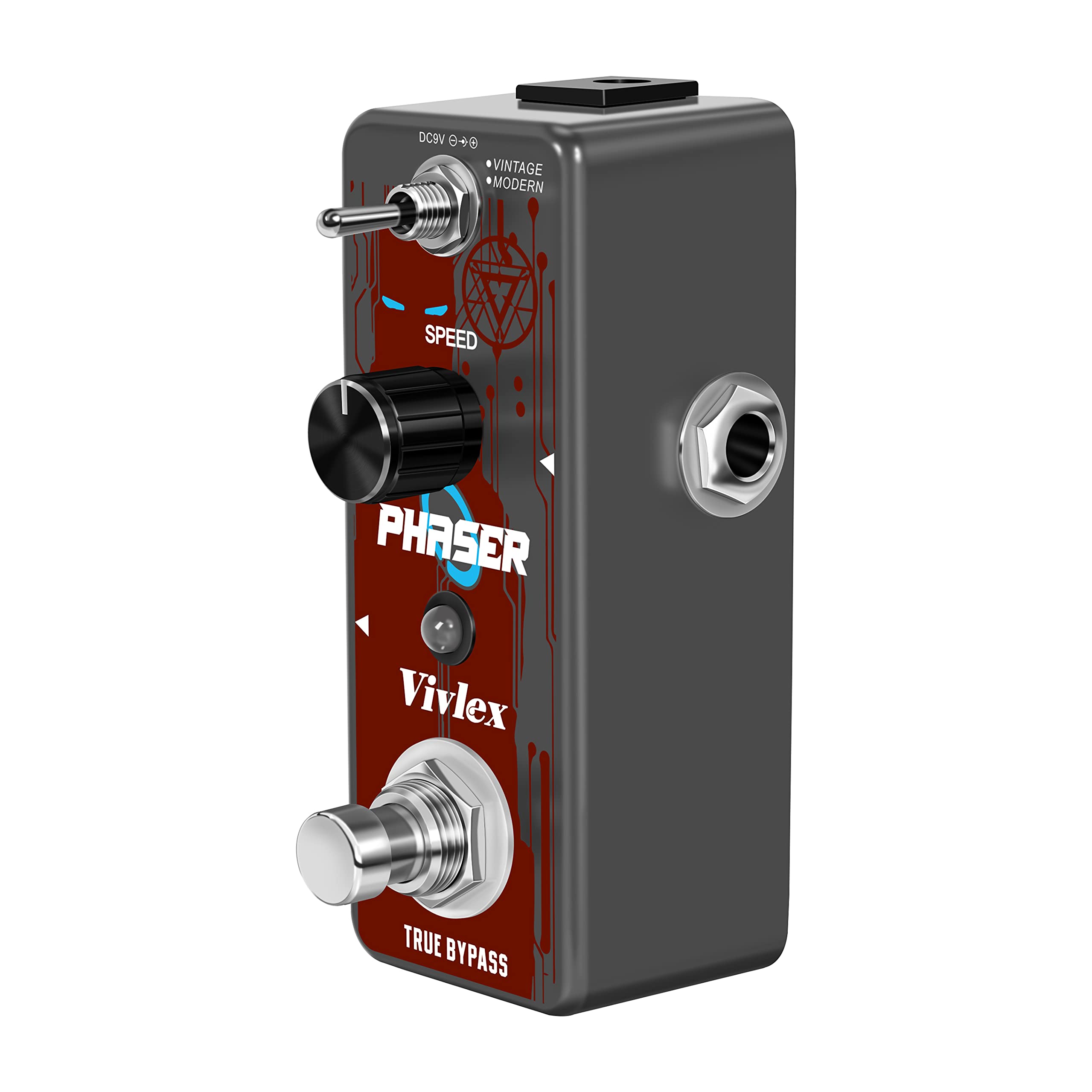 LEF-313 Phase Pedale per effetti per chitarra Modalità vintage e moderna Mini analogico Phaser Stompbox per chitarra elettrica Tastiera True Bypass Pedale