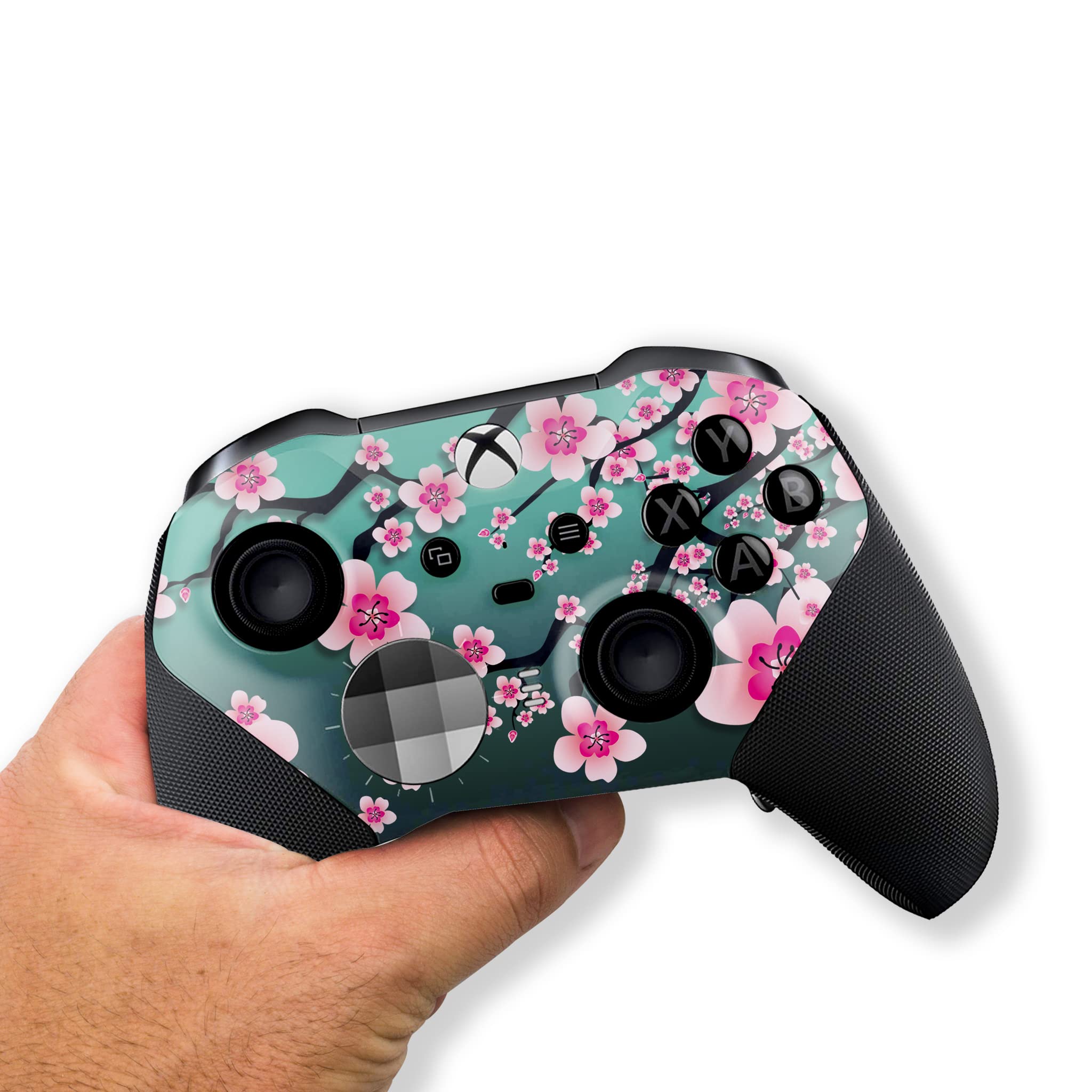 DreamController Cherry Blossom X-box Elite Controller Series 2 Limited Edition Custom Elite Series 2 Controller for X-box One/Series X/S. with Advanced Hydro-Dip Paint Technology (Not Just a Skin)