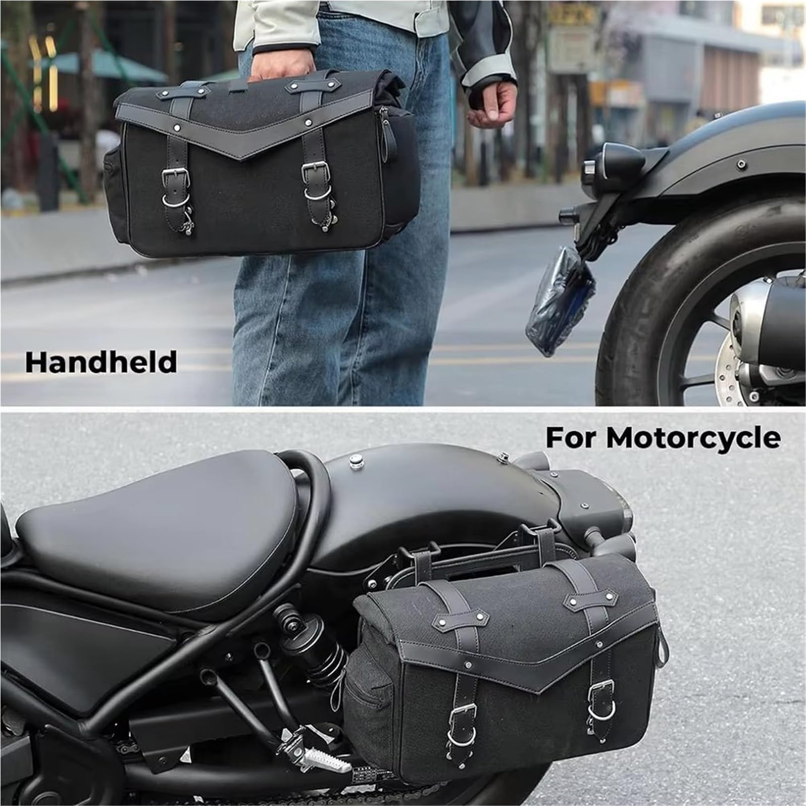 Borsa Moto Borsa Da Sella Per Moto Borse Laterali In Tela Retrò Universali Per Moto Moto Scooter Viaggi Borsa Sella Moto