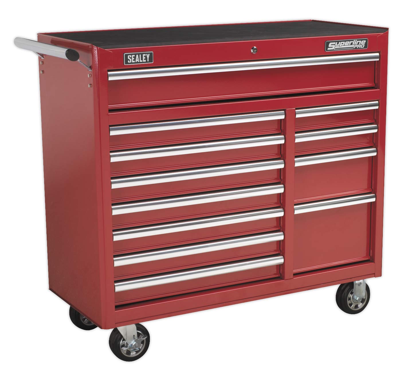 Sealey 12 Drawer Rollcab/Tool Chest on Wheels with Ball-Bearing Slides - Red - AP41120