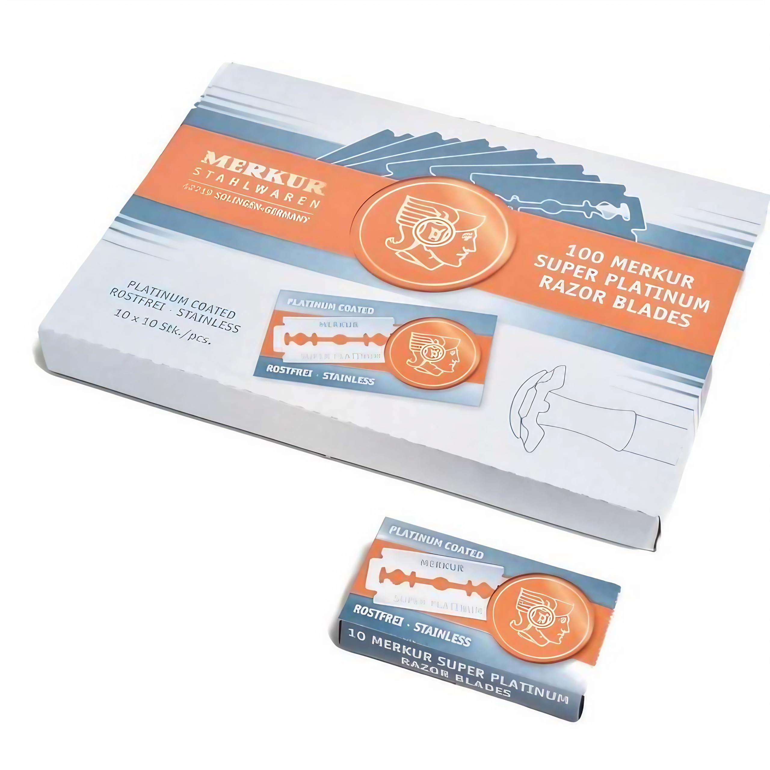 Merkur Super Platinum Żyletki, 100 sztuk