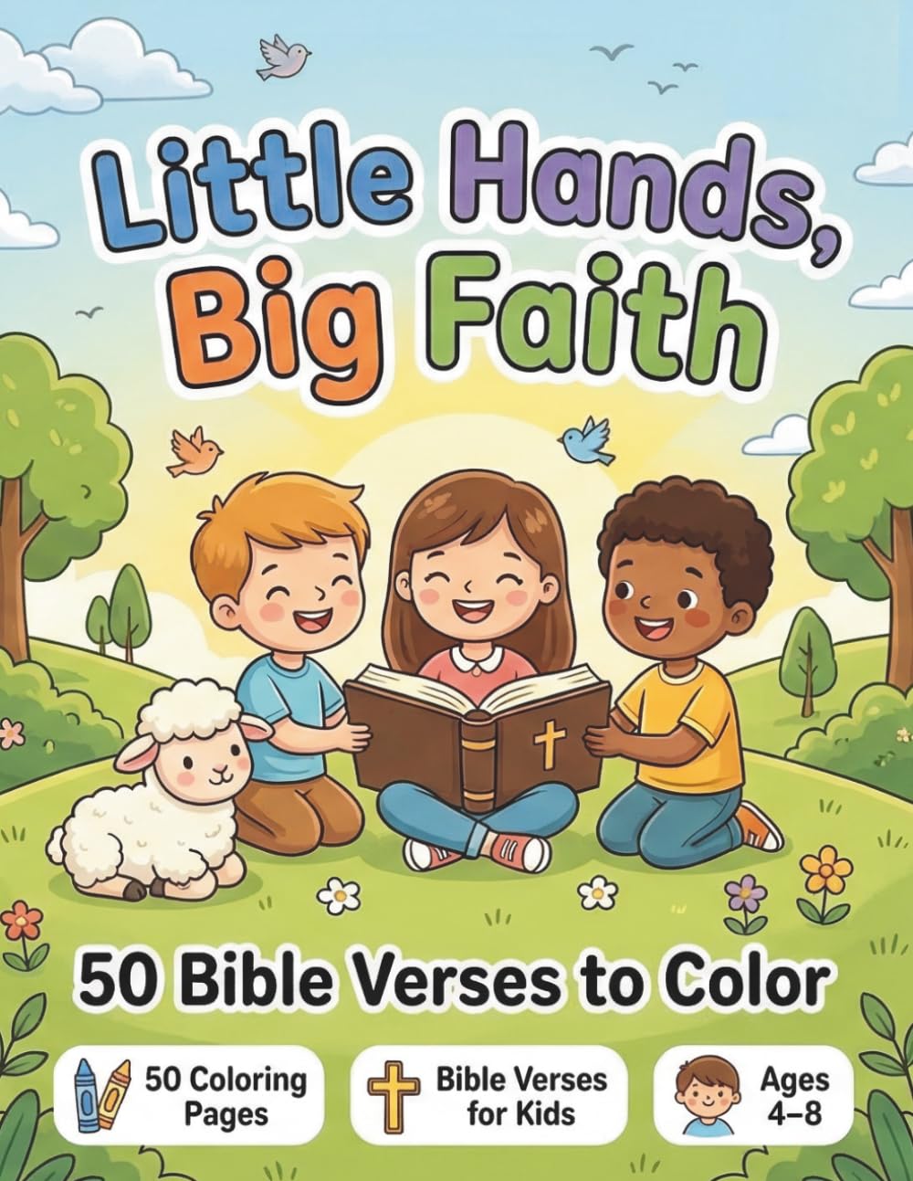 Little Hands, Big Faith: 50 Bible Verses to Color