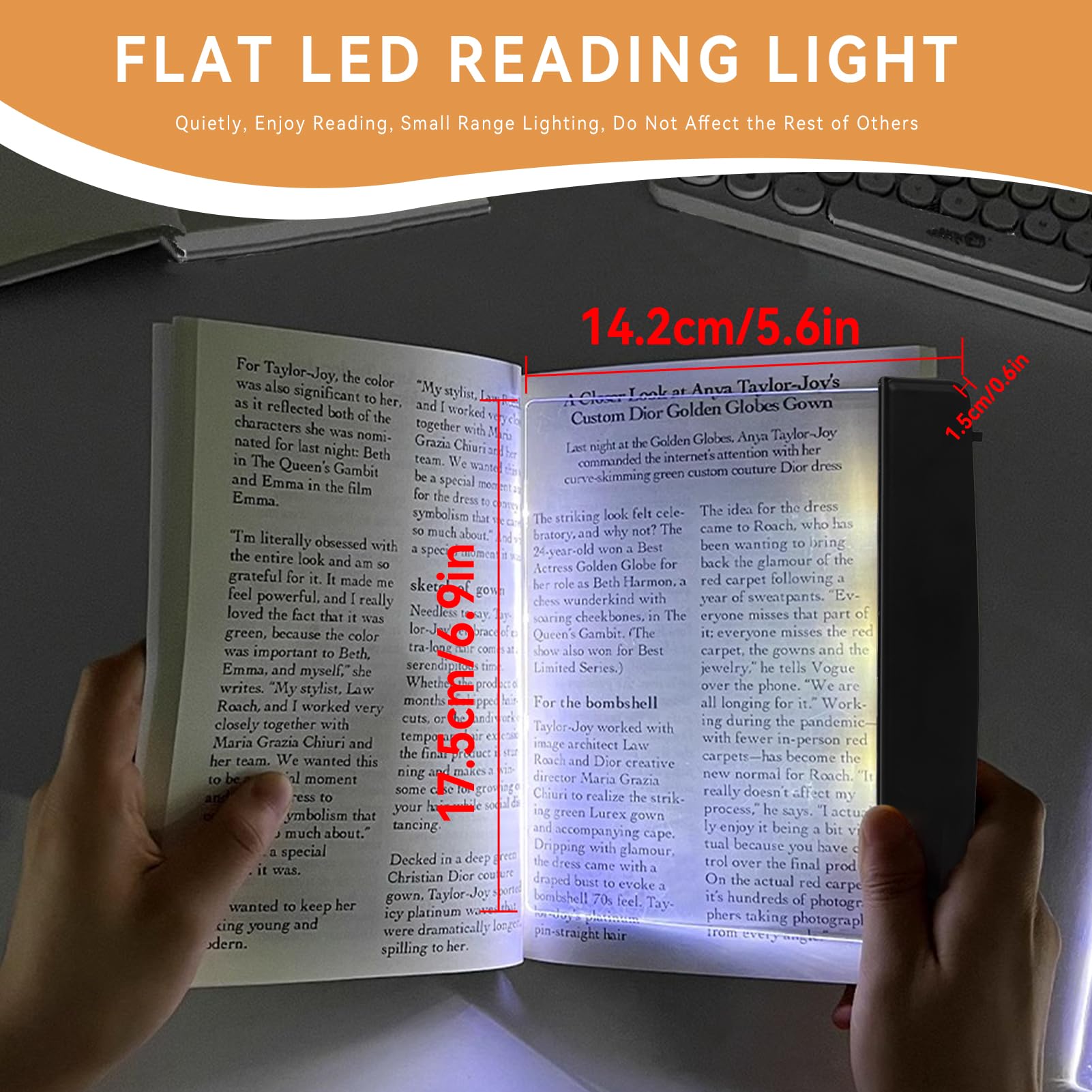 Flat panel reading light shop