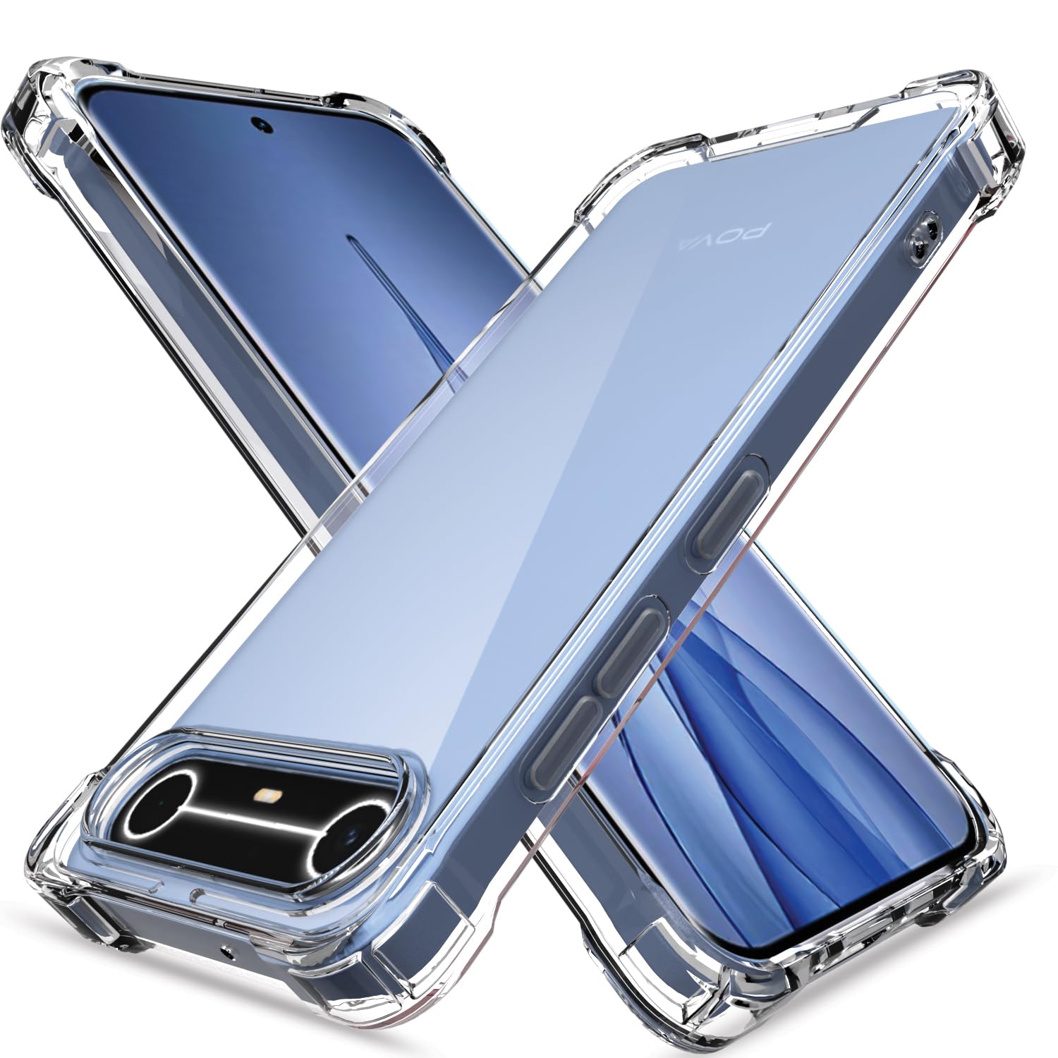 Pikkme Back Cover for Tecno Pova Slim 5G PC + TPU Clear