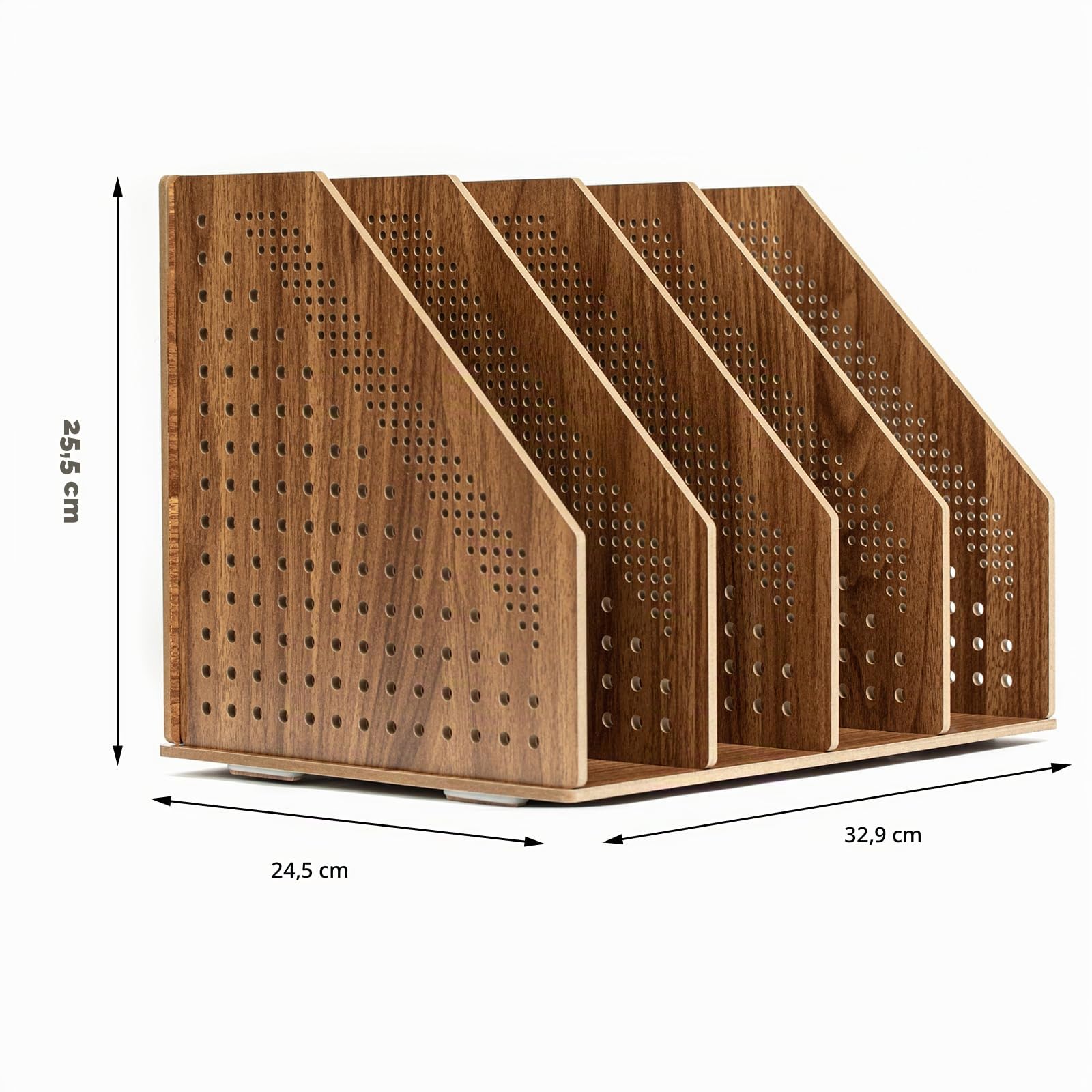 Porte-documents en Bois Fabriqué à la Main : Ensemble d'Organiseurs de Bureau, Supports de Fichiers et Serre-livres - Parfait pour le Rangement