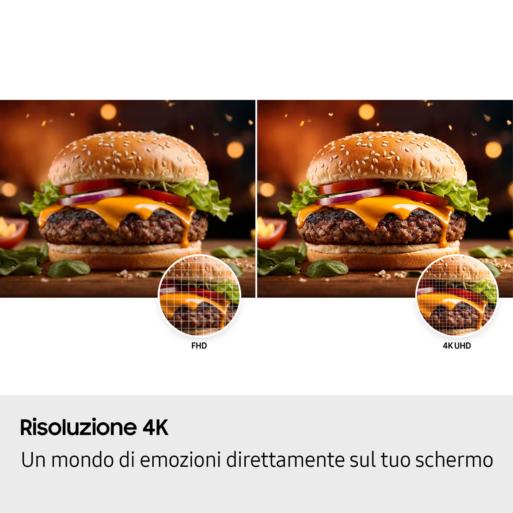 Samsung Business TV Serie BEF-H da 50", UHD 3840x2160 con Funzionalità HDR10+, Tizen, HDMI, USB, Bluetooth, WiFi, Accesso Remoto