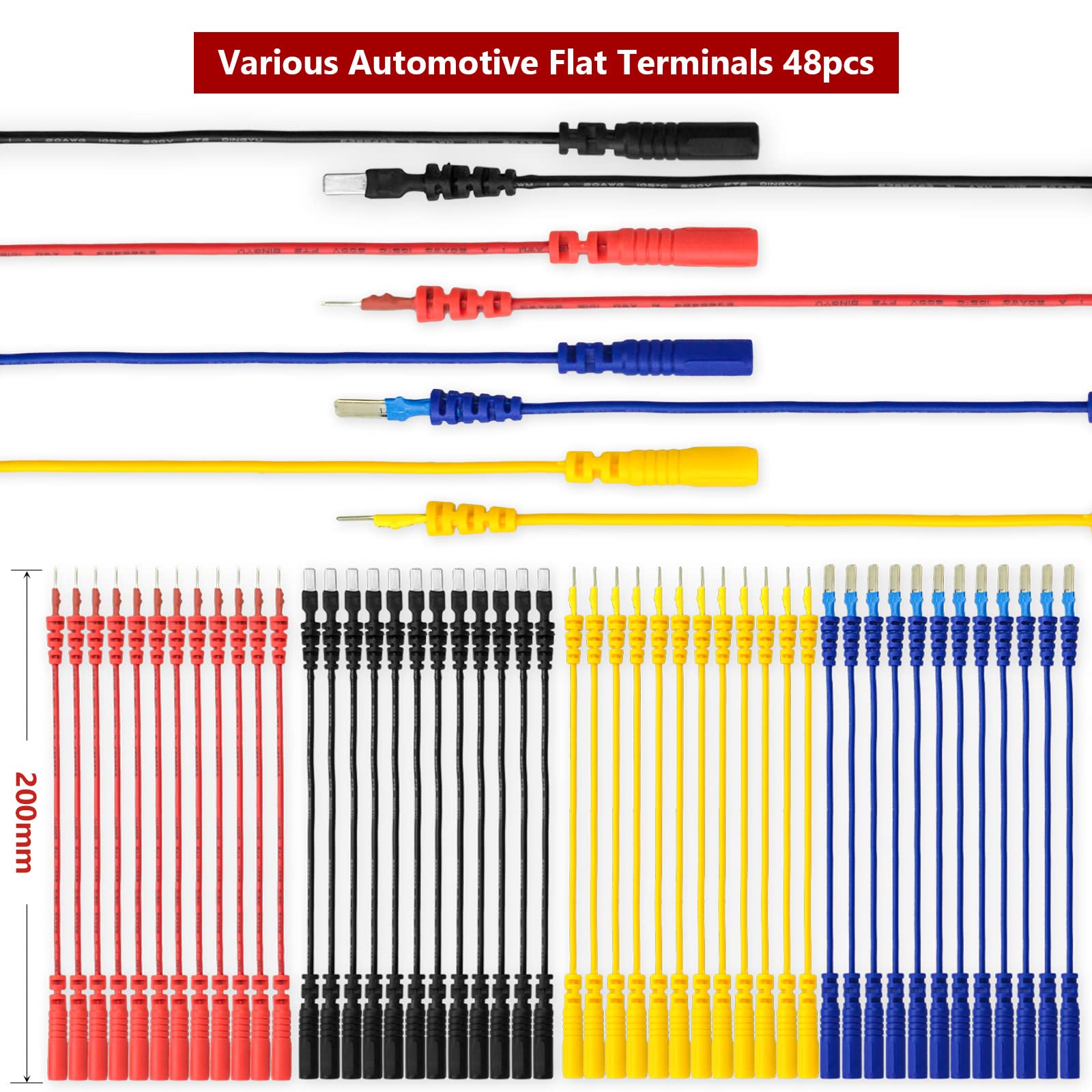 Multimeter-Messleitung Messkabel 92-teiliges Multimeterkabel-Kit Kabel Elektriker-Messkabel-Kit Professionelle Auto-Motor-Reparaturwerkzeuge mit austauschbarem Multimeterkabel-Set