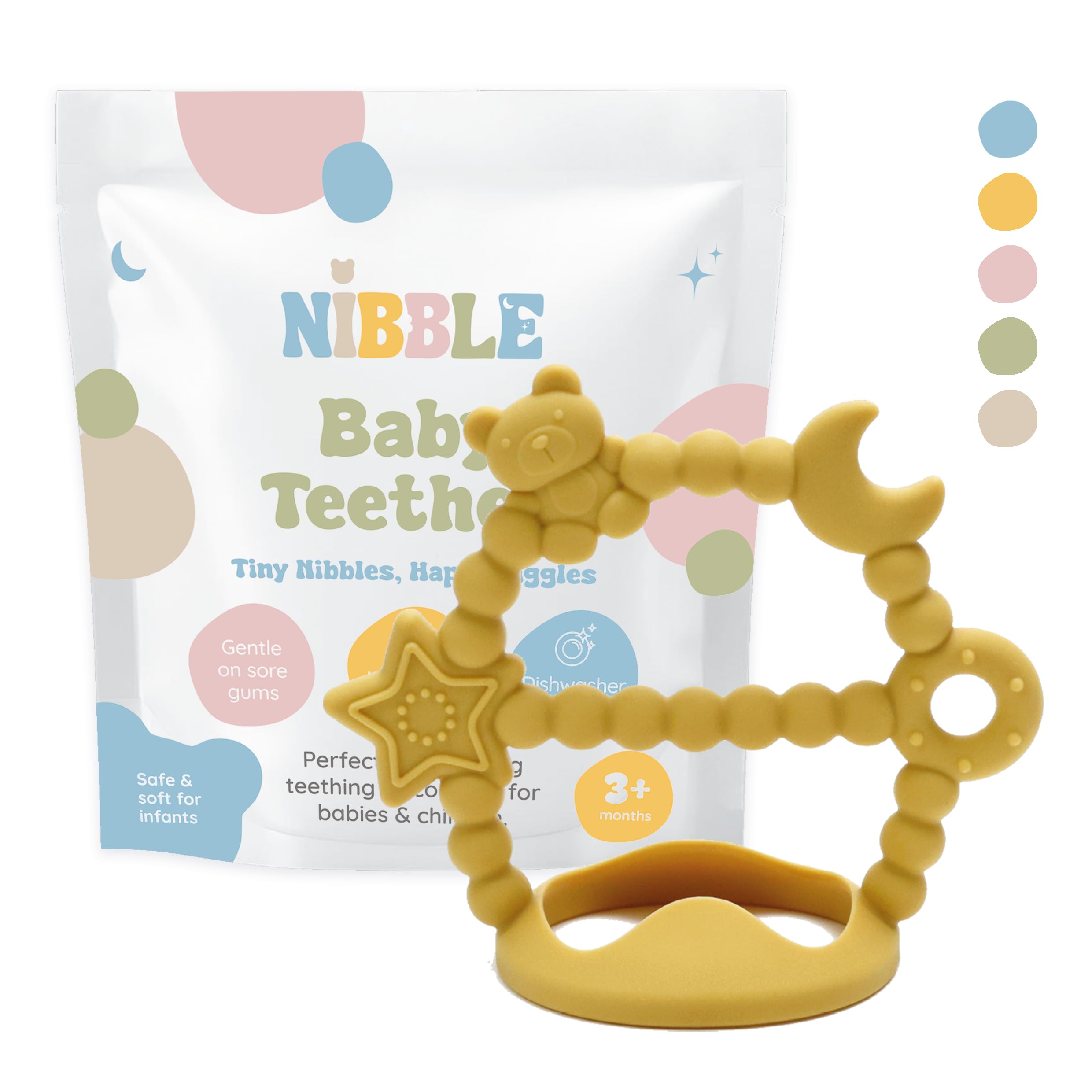 Baby Teether, Silicone Teething Glove, Teething Mitten, BPA Free Teether for Boys and Girls 3-12 Months, Relief Chew Toy