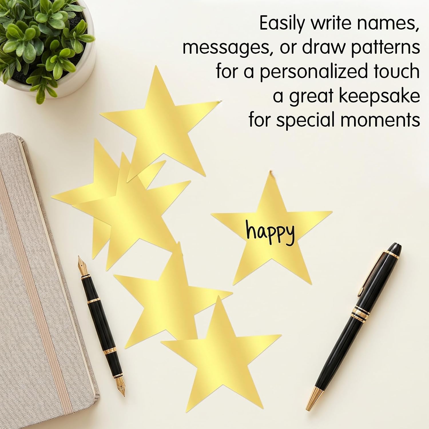 Thinp 50 Pcs Star Cut Outs, 6 Inch Gold Star Cutouts for Bulletin Board Double Printed Paper Stars Cutouts Glitter Stars Decorations for Christmas Wedding Birthday Wall Party Supplies