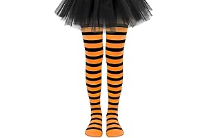Orange Striped Toddler Tights: Ultra-Soft and Festive for Halloween