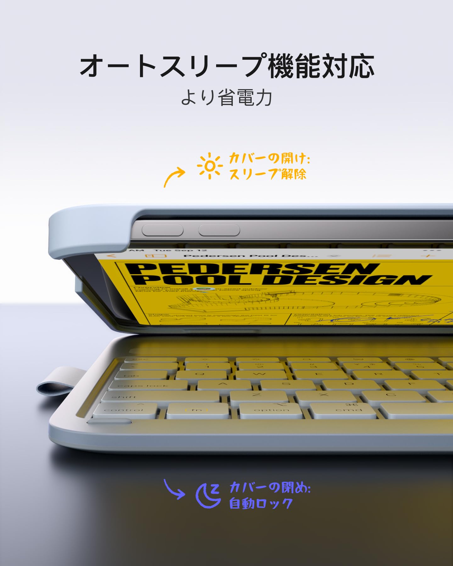 ipad 11 イエロー　Wi-Fiモデル　A16チップ　キーボード付きケース付 iPad Air ipad A16 11世代 キーボード付きケース アイパッド 第10/9