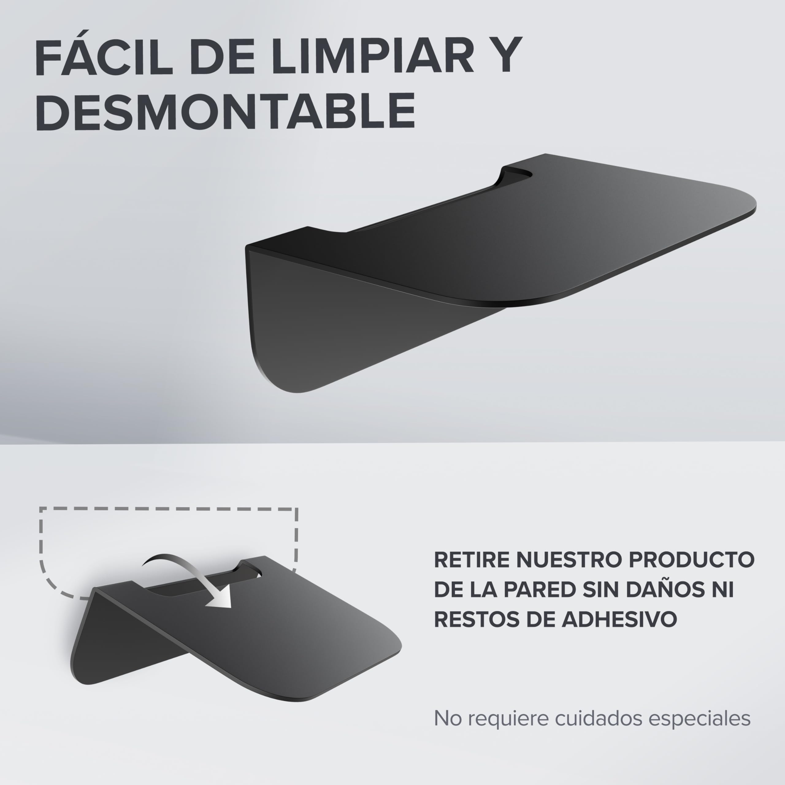 ovimar Estante de baño Gimsoya | Acero Inoxidable | Negro Mate | sin taladrar | en el baño o en la Cocina | para almacenaje o como pequeño Estante para Utensilios de baño o decoración de baño