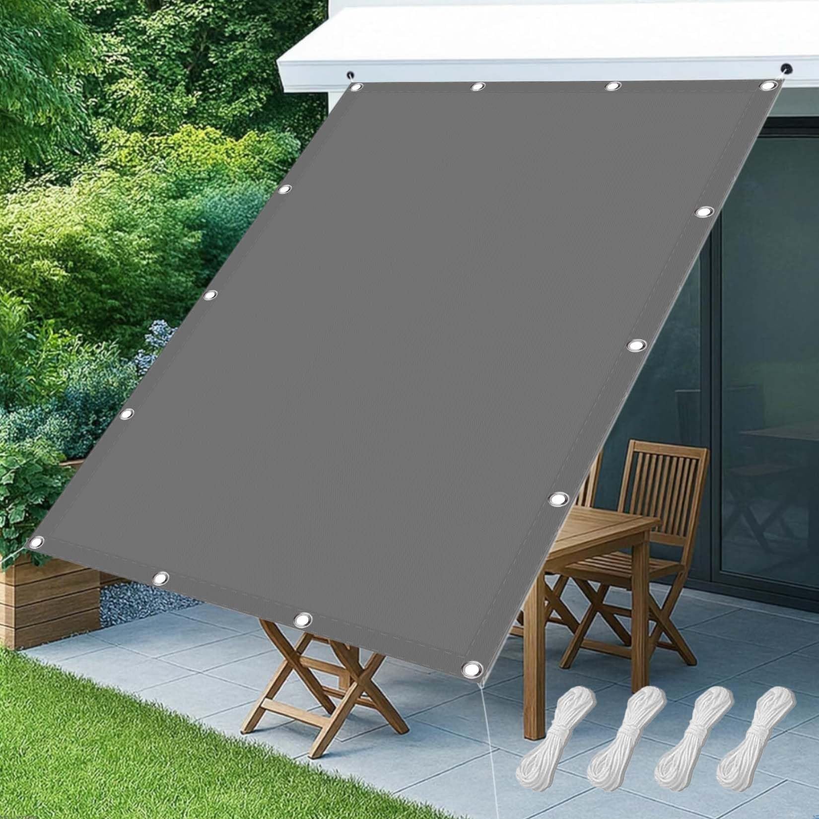 Waterdicht Zonnescherm 100x100 Cm – UV-bescherming 98%, Met Ogen En Touwen, Voor Tuin, Balkon En Zwembad