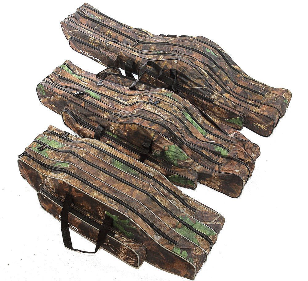 KANANA Angeltasche Rutentasche Rutenfutteral Angelkoffer Anglertasche Tasche (3fach)