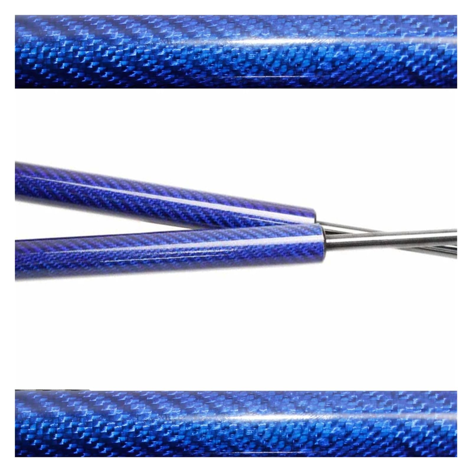 Hood Struts Compatible With Toyota Innova Zenix 3rd AG10 2023 2024 2025 Bonnet Modify Gas Spring Lift Support Shock Absorber Damper Prop Rod(Blue carbon fiber)