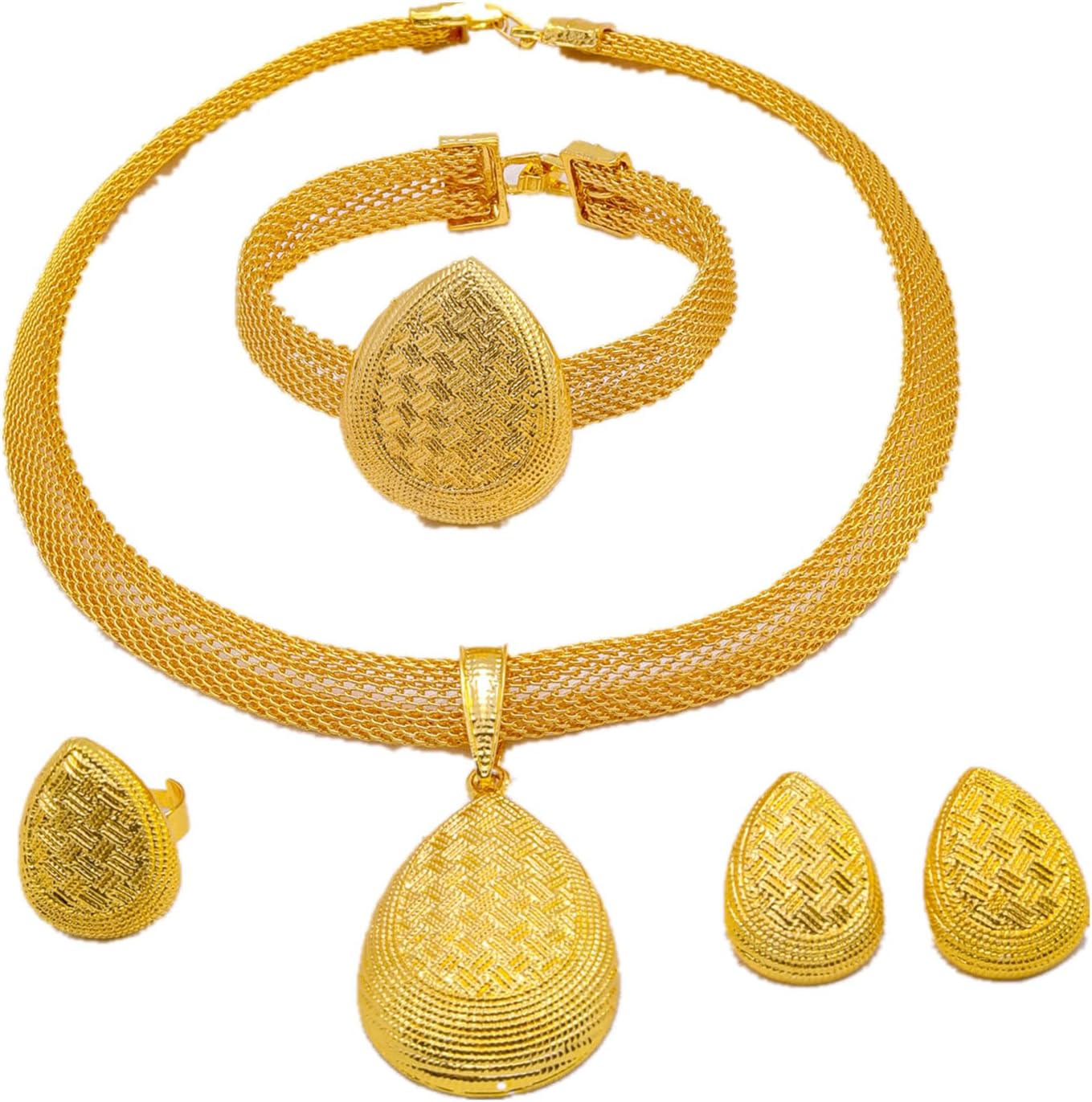 Gold Necklace for Women, Poketing Stuffers Gift, Netting Gold Chain Jewelry Set, Chunky Necklace for Women Costume Jewelry Gift Accessories