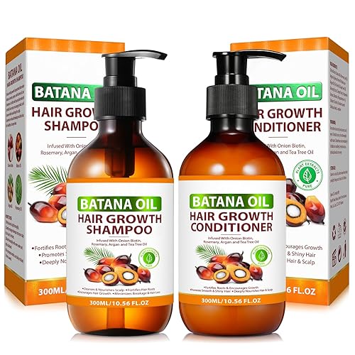Juego de champú y acondicionador de aceite de Batana, aceite de batana con champú y acondicionador de cebolla para hombres y mujeres, cuidado diario