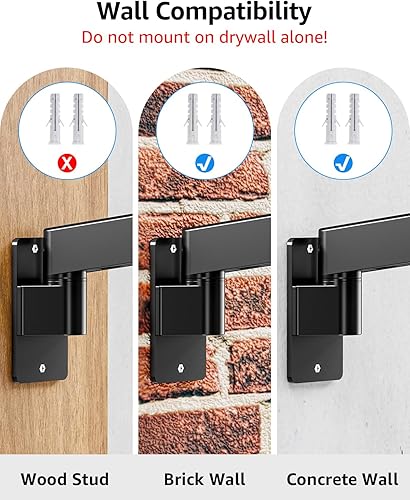 Miniatura 3 de MOUNTUP Soporte de pared para monitor para pantallas de 49, 45, 43, 40, 35, 32, 27 y 24 pulgadas, soporte para monitor de pared de alta resistencia,