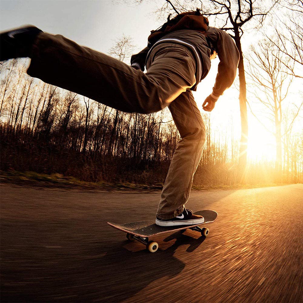 Skateboard pour Filles, garçons, Adolescents, Adultes, débutants, Skateboard Complet 8 Plis érable concave Cruiser.