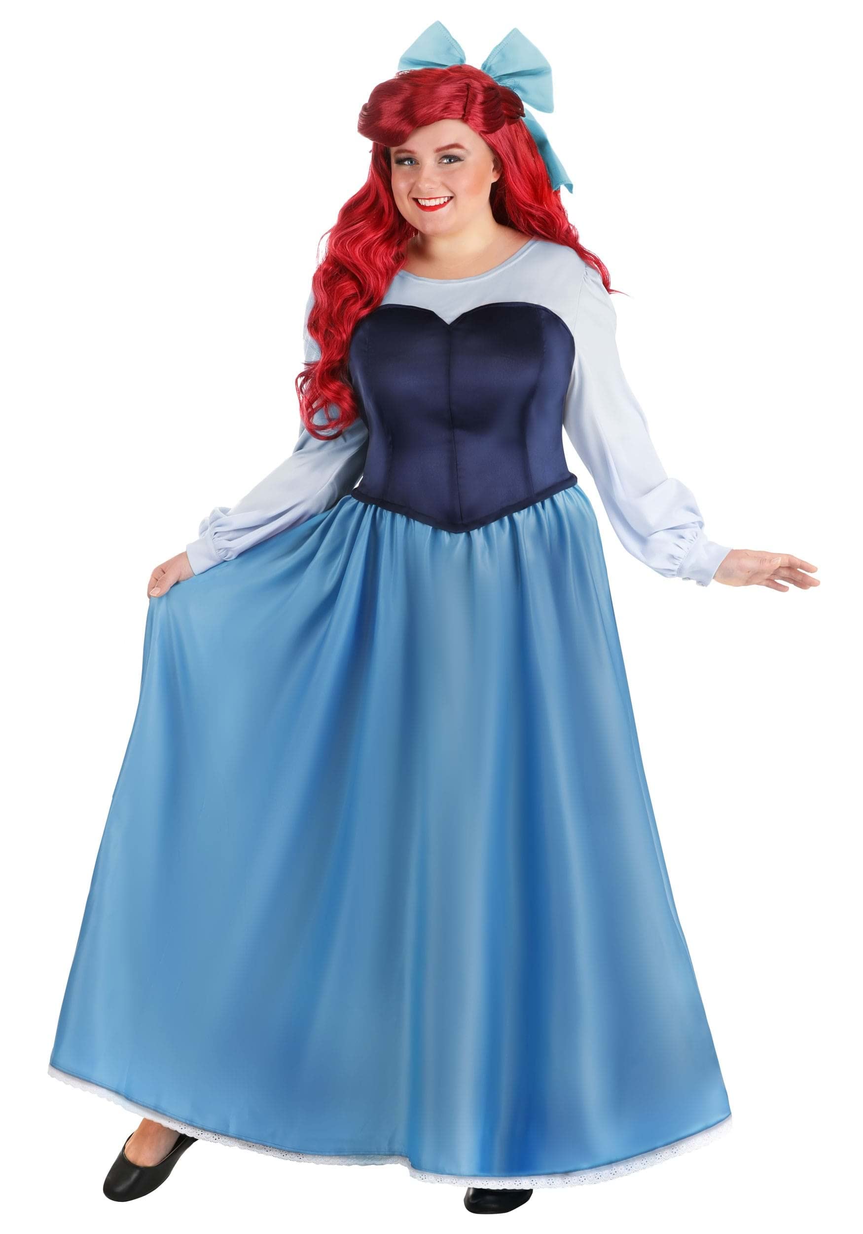 Plus Size Disney The Little Mermaid Ariel Blue Dress Costume