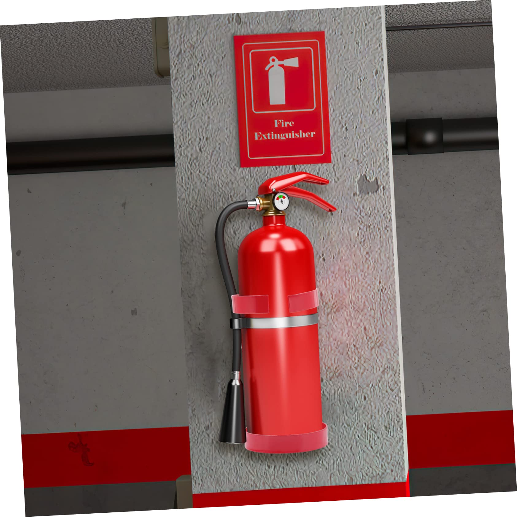Feuerlöscherhalterung Aus Eisen Für Wandmontage – Passend Für 2-4 Kg – Rot, Platzsparend & Stabil – Für Zuhause, Büro & Geschäft