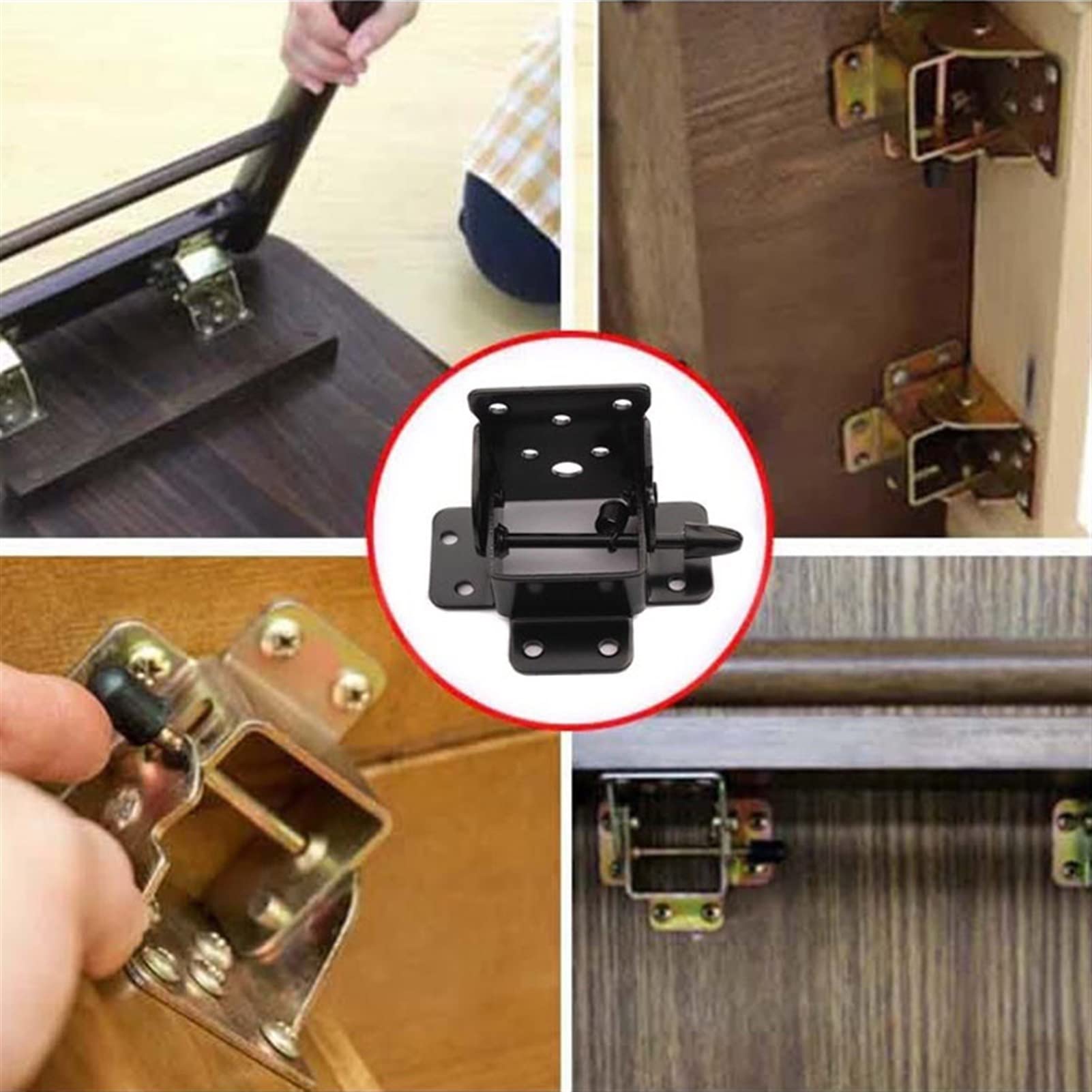 Bisagras, 4 Piezas De Bisagras Plegables Autoblocantes De 90 Grados, Bisagras De Soporte De Muebles Autoblocantes, Utilizadas Para Herrajes Para Mesas Y Sillas Plegables