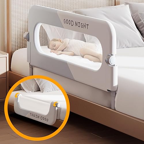 Barandillas para cama de bebé para niños pequeños Barandilla de cama para cama de tamaño Queen, Matrimonial, King y Twin, tamaño de litera de cuna,