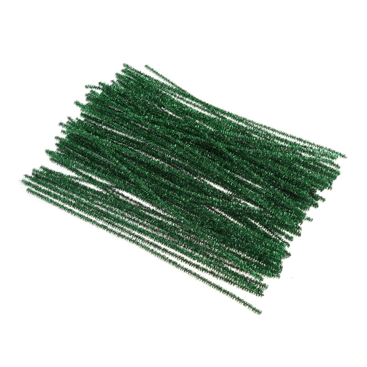 DOITOOL 100pcs Creative Present Chenille Tinsel Garland Christmas Decorations Christmas Tree Xmas Decor Christmas Party Decorations Ornament Trees Twisted Stem Strip Christmas Garlands Green