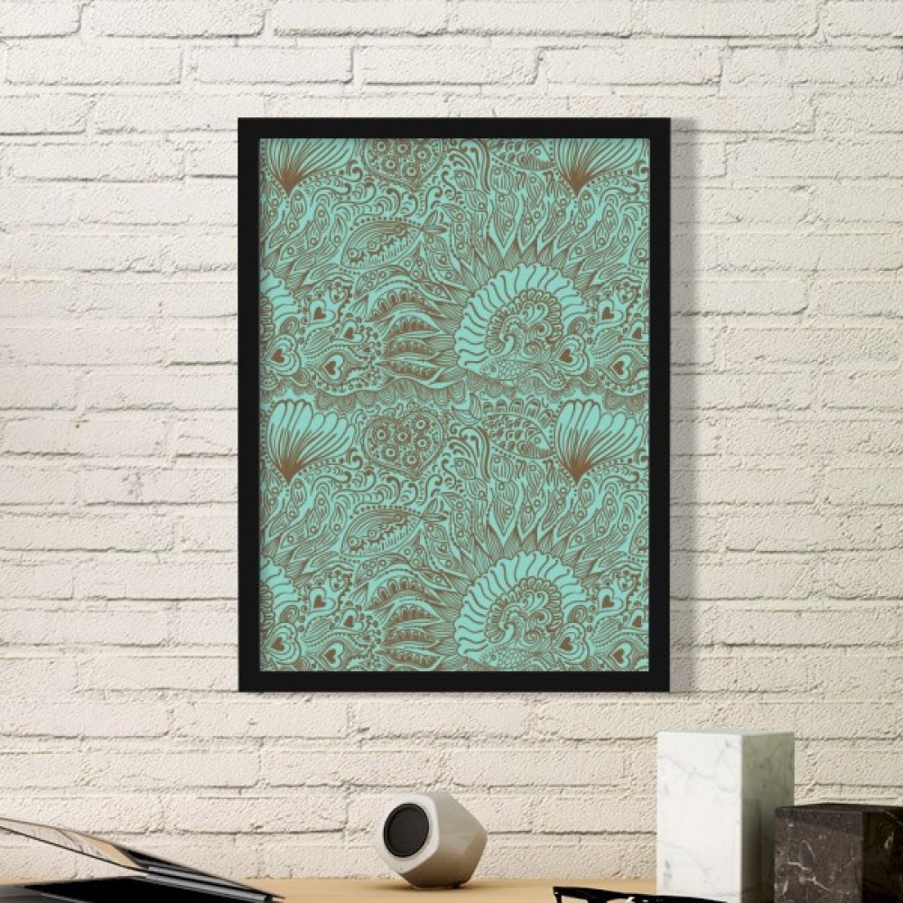 Poissons plantes simple picture frame avec stickers muraux pour décoration maison
