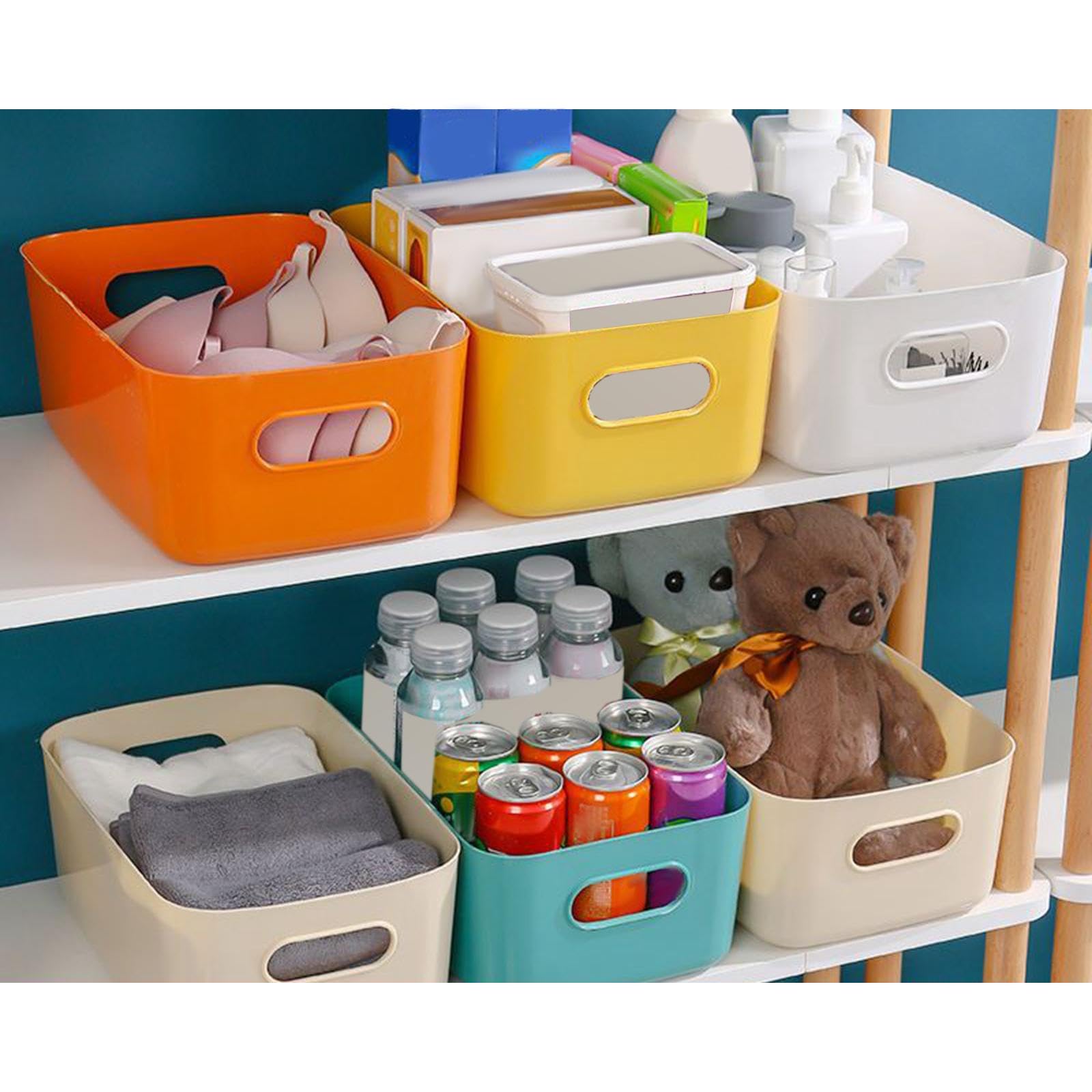 CALANDIS™ 8X Bathroom Storage Box Makeup Vanity Holder for Countertop Shelf Decoration Orange | Storage Boxes | Home Organization | Household Supplies & Cleaning 1