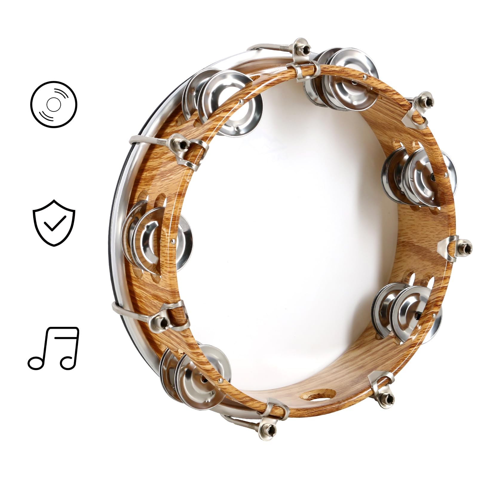 Amazon.com: EASTROCK 8 inch Tambourine Adjustable for Adults Hand Amazon.com: EASTROCK 8 inch Tambourine Adjustable for Adults Hand