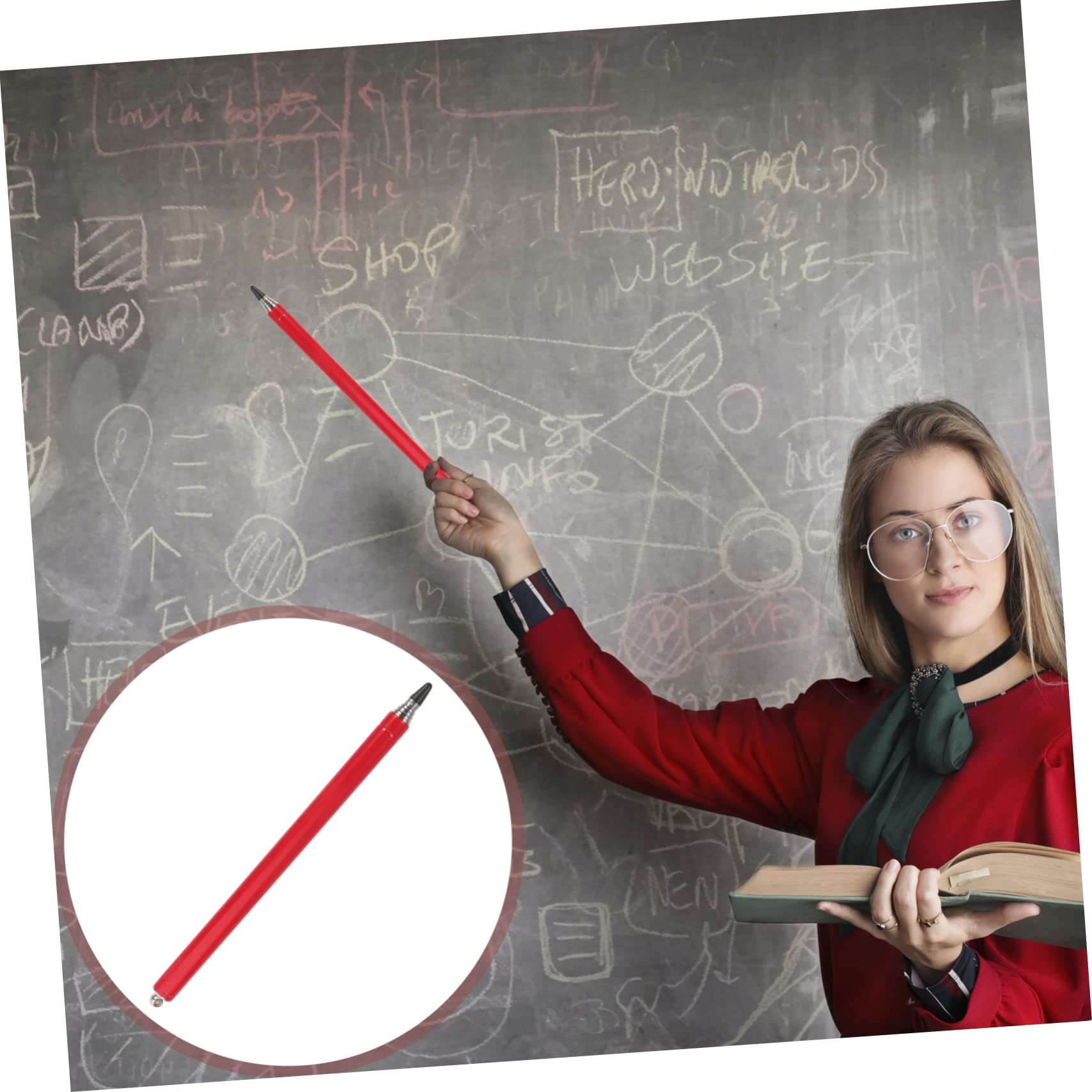 ARTIBETTER Classroom Pointer Stick Teaching Tool for Whiteboard Presentations Random Colors for Teachers and Students