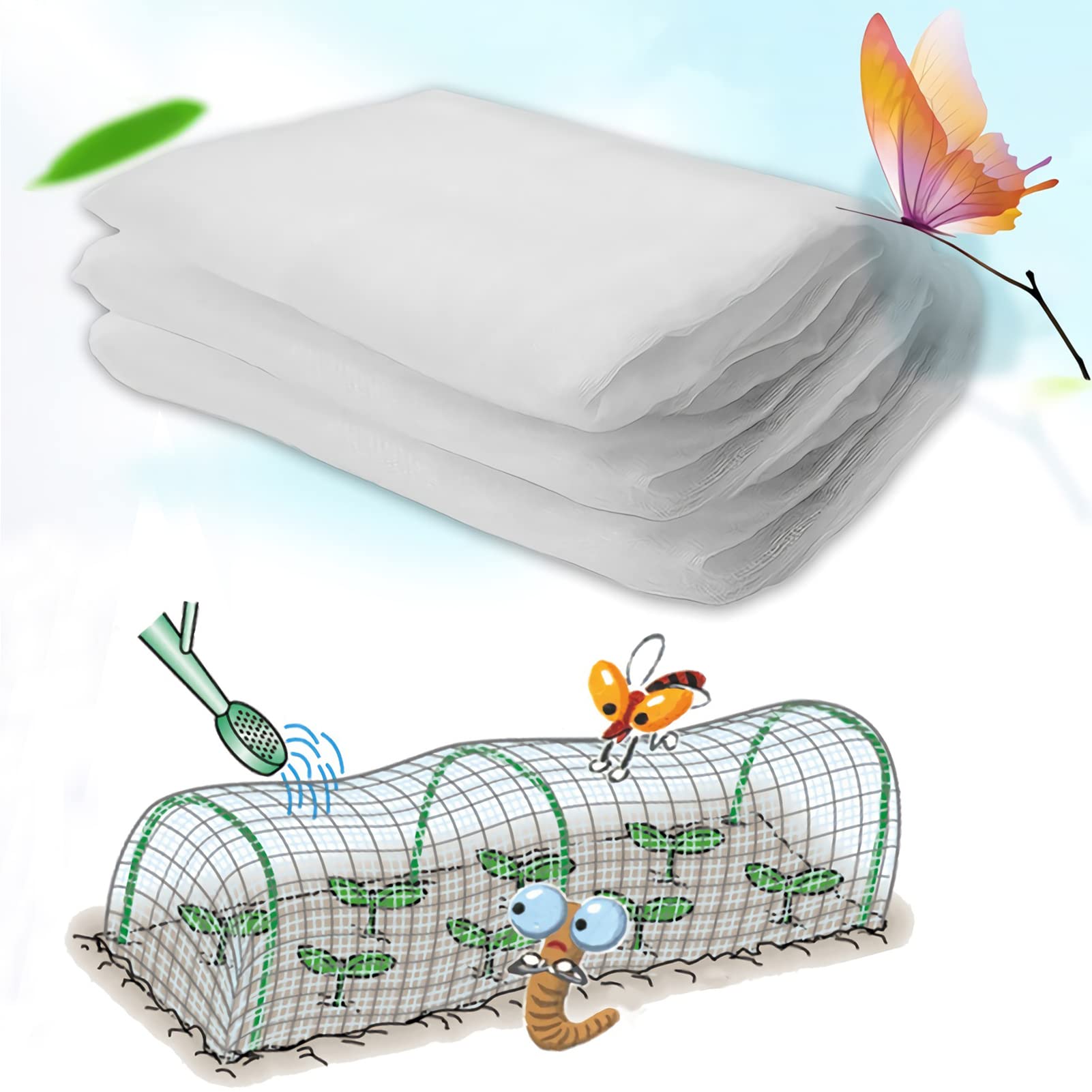 Rete Anti Insetti Per Orto A Maglia Fine, Protezione Da Uccelli E Parassiti, In PE Resistente UV, 6x20 Metri