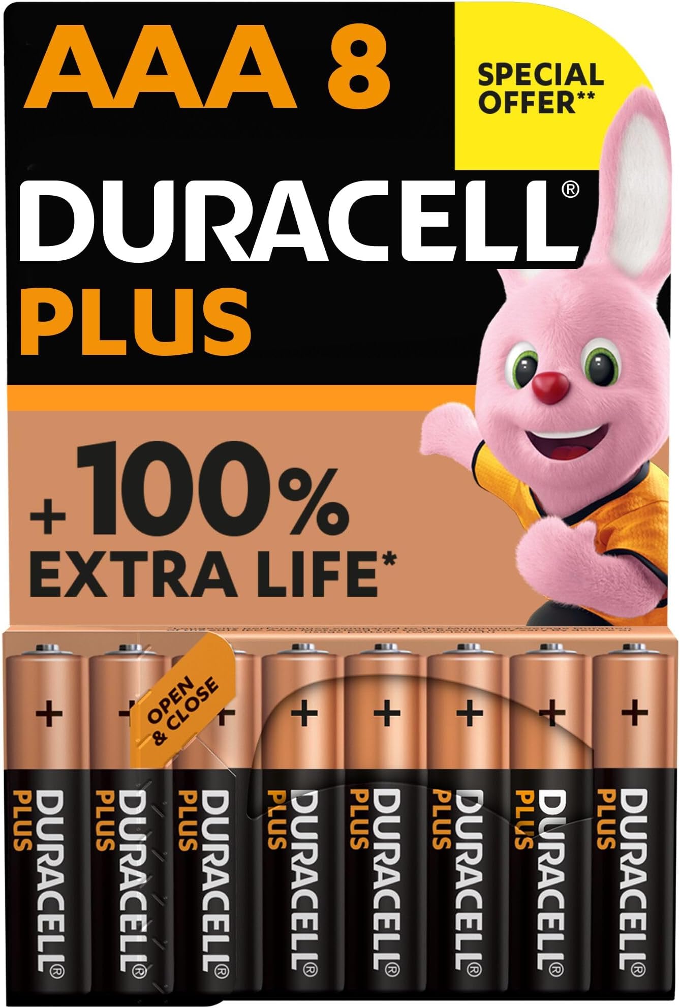 Duracell Plus AAA Battery (Pack of 8)