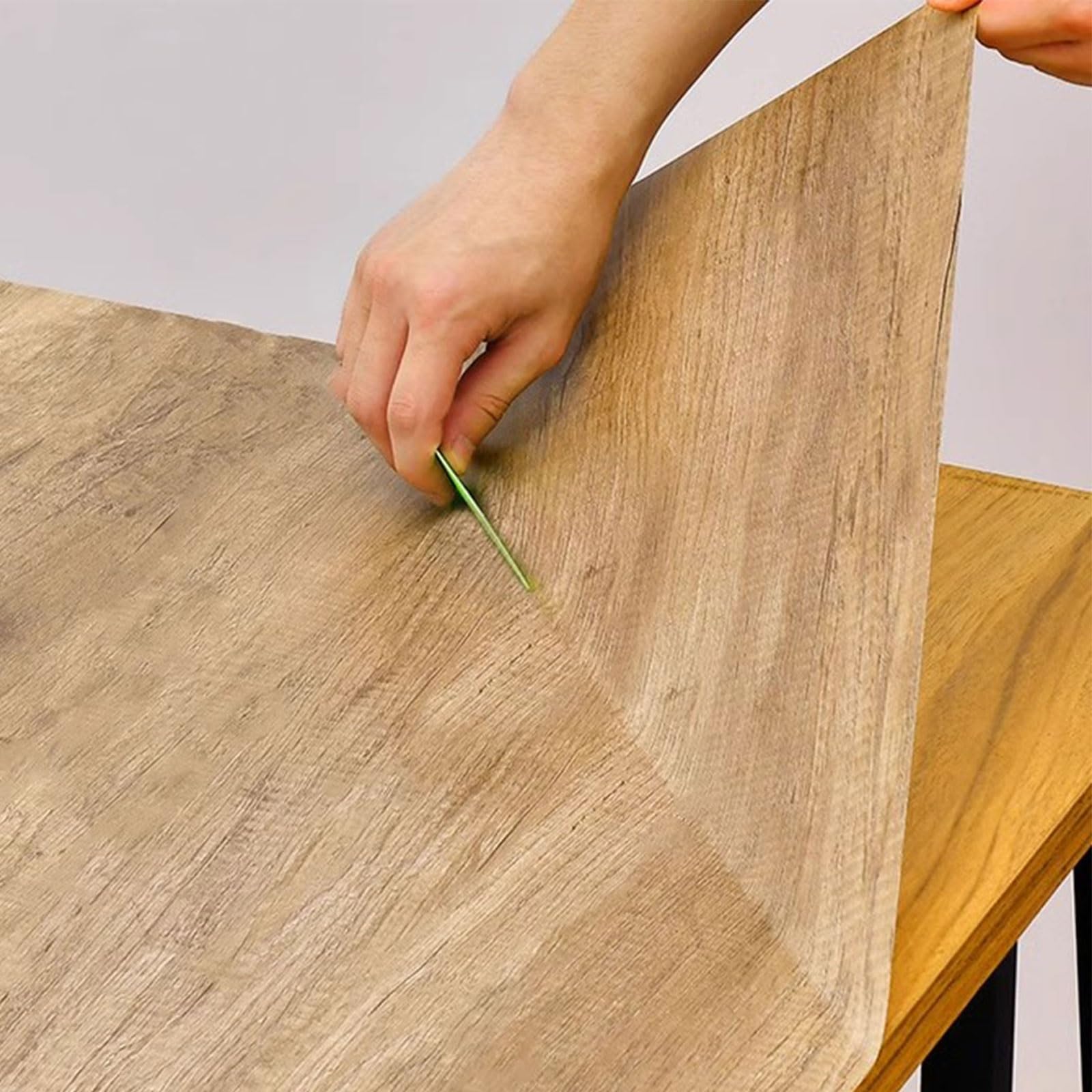 Eiauiuo Folie für Tisch Möbel und Wand Tischfolie PVC Klebefolie Möbelfolie Holzoptik Tischdecke Selbstklebende Tapete Wasserdicht Möbelaufkleber für Küchenschrank Arbeitsplatte Tischplatte Holzfolie( Küche, Haushalt & Wohnen