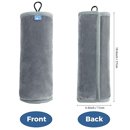 Miniatura 18 de COOLBEBE Correas de asiento de automóvil para bebés y niños, fundas de cinturón de seguridad súper suaves para todos los asientos de Negro