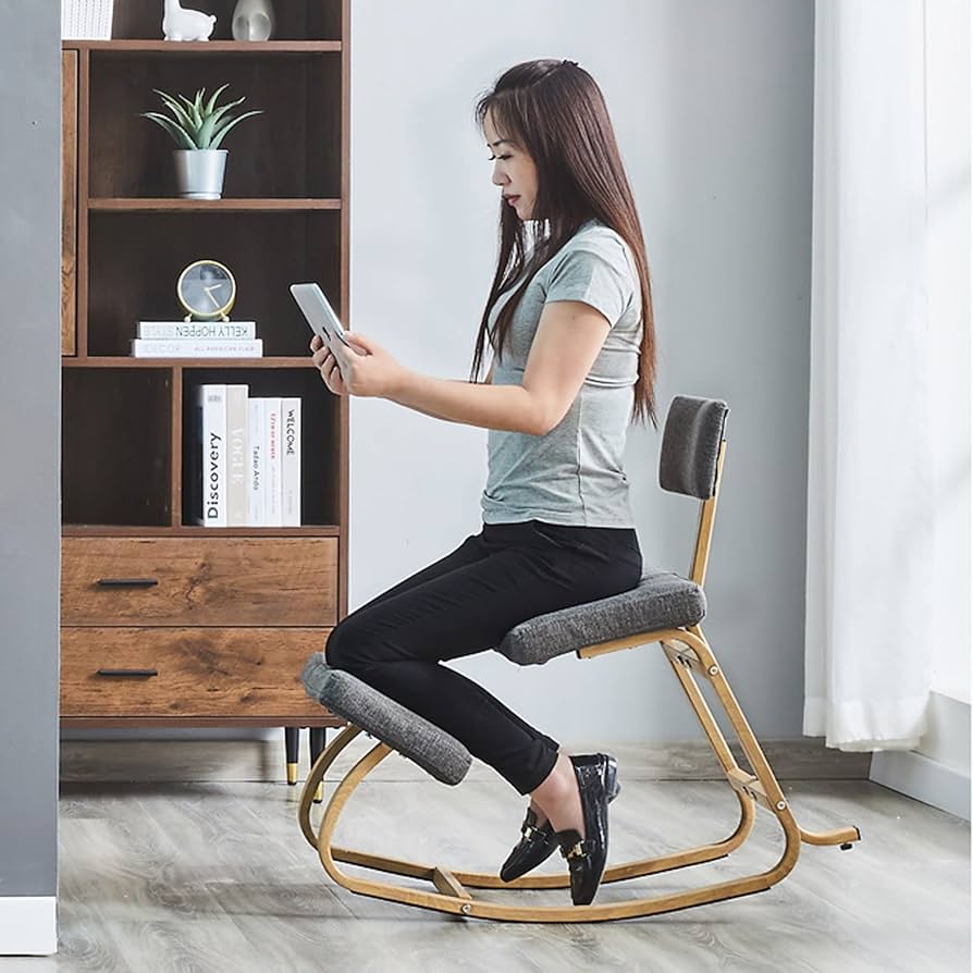 Amazon｜背もたれ付きひざまずく椅子、オフィスと家庭用の人間工学に