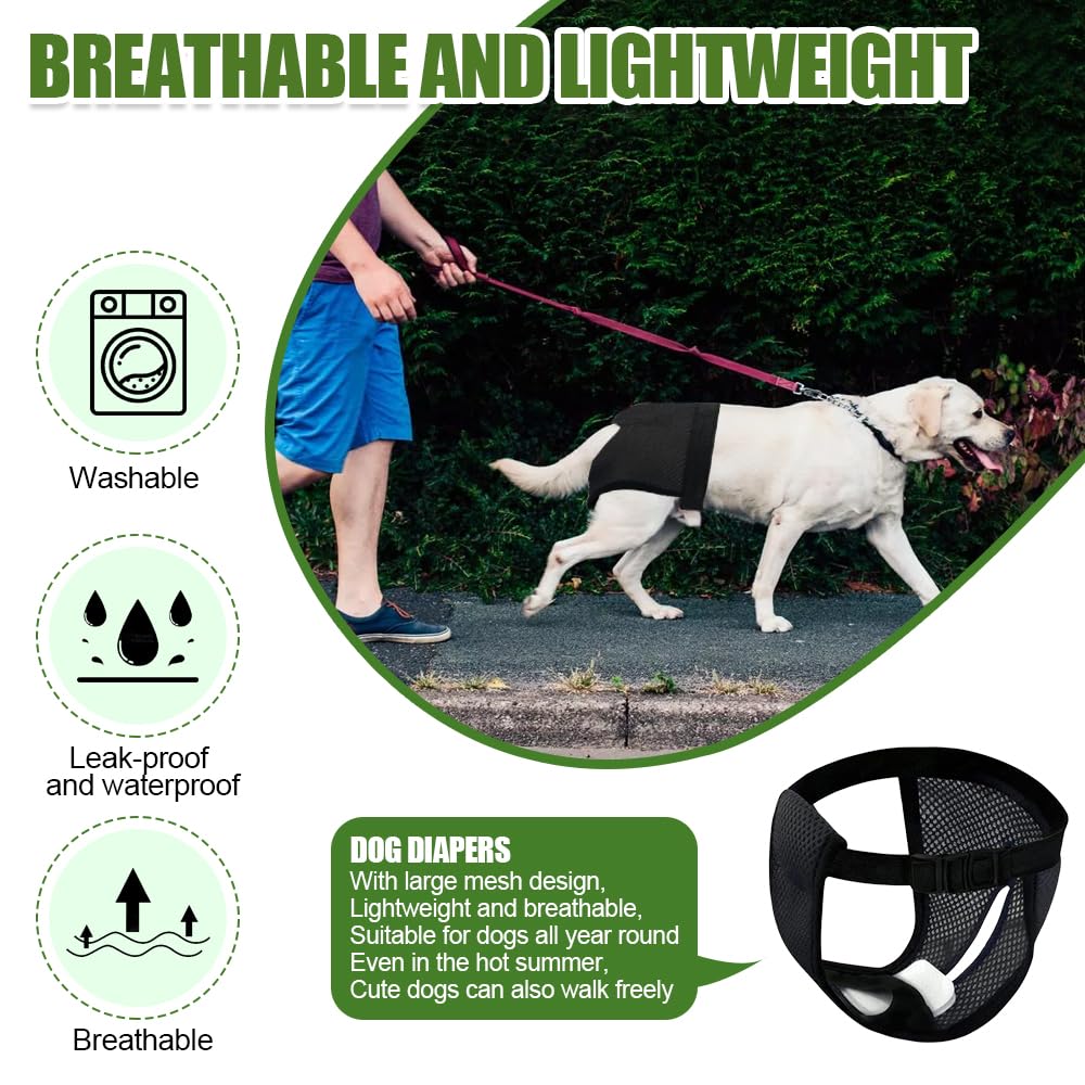 Culotte Menstruelle Lavable Pour Chienne En Chaleur – 2 Pièces + 6 Serviettes – Tailles S à XL - 11