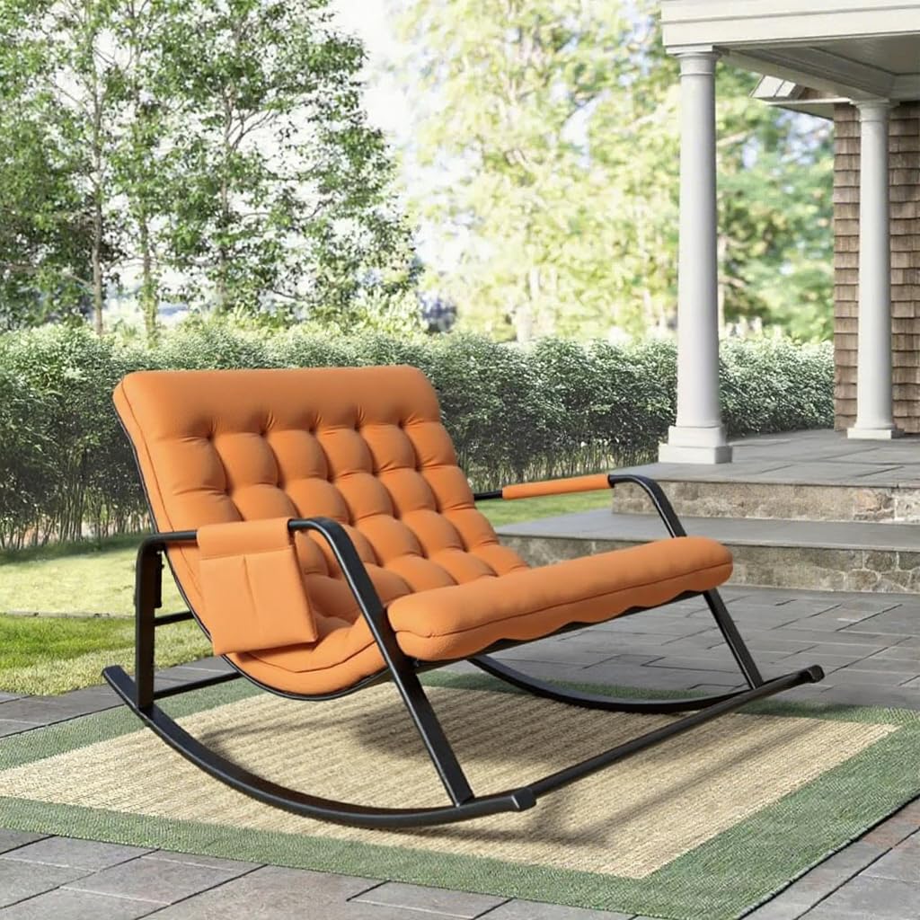 SunSettler Double Rocking Chair, Lounge Chair with High Backrest