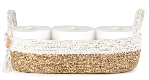 Mkono Small Storage Basket for Toilet Tank Top Boho Bathroom