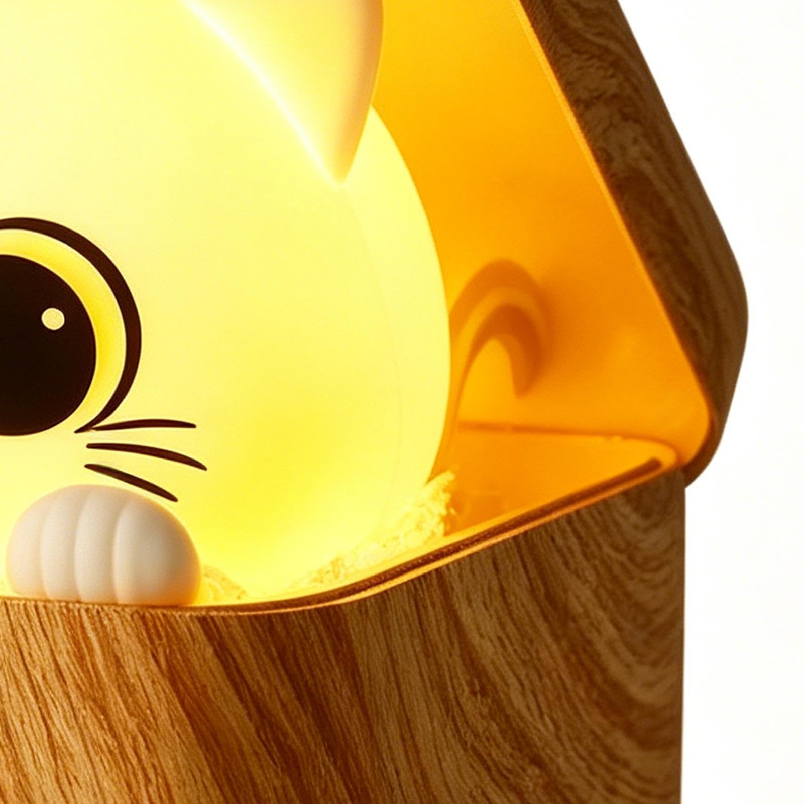 Niedliches Nachtlicht USB-wiederaufladbare, geräuschaktivierte, süße, | Kawaii Bettlampe Für Schlafzimmer, Nachttisch, Schrank, Eingangsbereich und Home Office